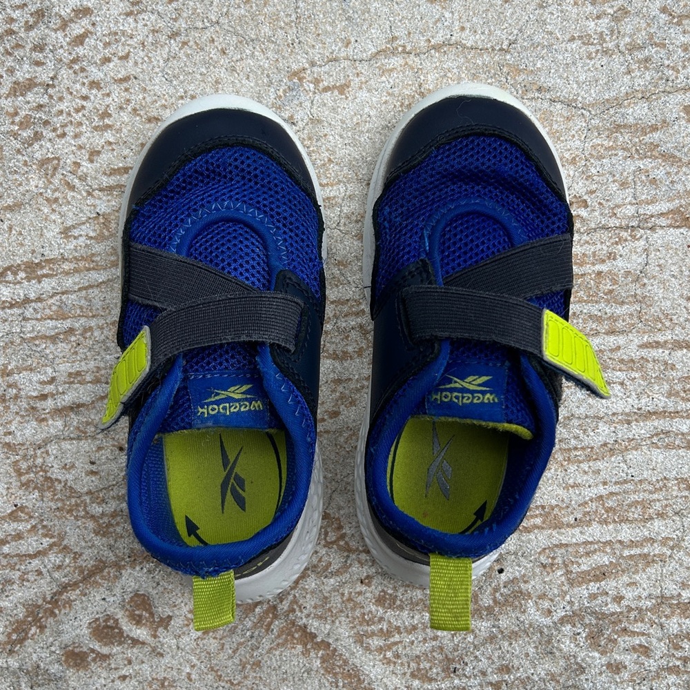 Reebok Kids Sneakers in Blue and Neon Green